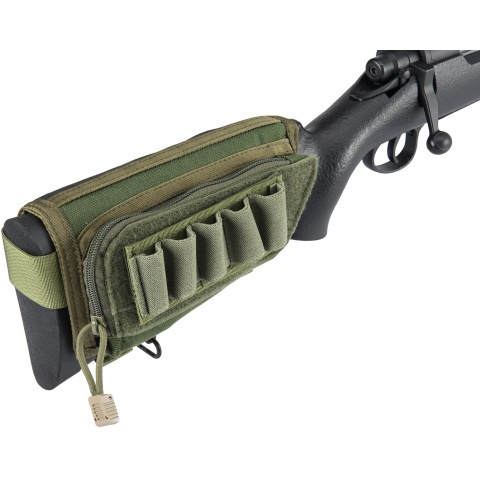 Flyye Industries Tactical Rifle Cheek Rest w/ Accessory Pouch - OD GREEN