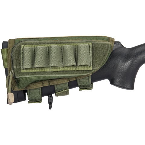 Flyye Industries Tactical Rifle Cheek Rest w/ Accessory Pouch - OD GREEN