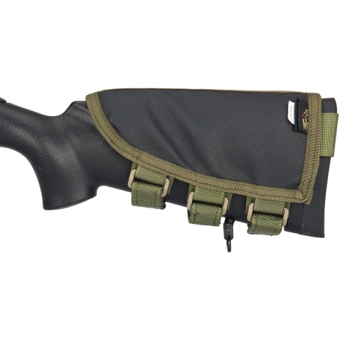 Flyye Industries Tactical Rifle Cheek Rest w/ Accessory Pouch - OD GREEN