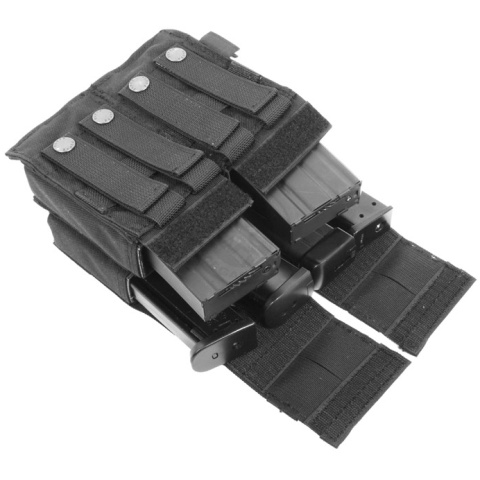 Flyye Industries MOLLE Double M4 & Quad Pistol Magazine Pouch - BLACK