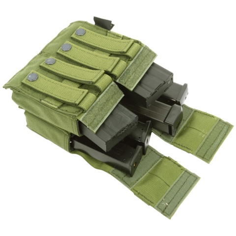 Flyye Industries MOLLE Double M4 & Quad Pistol Magazine Pouch - OD