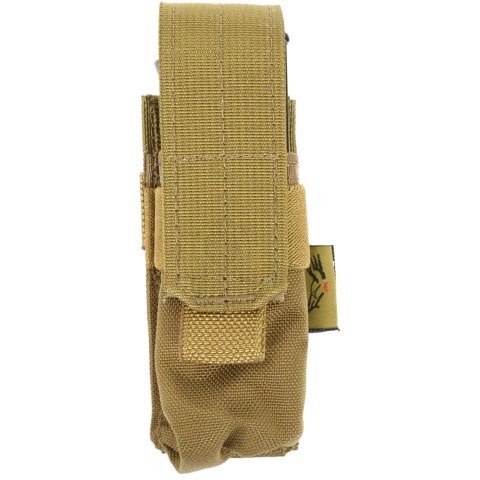 Flyye Industries MOLLE Single 9mm Pistol Mag Pouch - COYOTE BROWN
