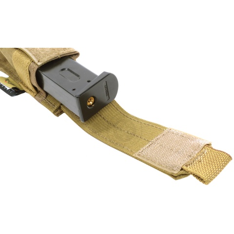 Flyye Industries MOLLE Single 9mm Pistol Mag Pouch - COYOTE BROWN
