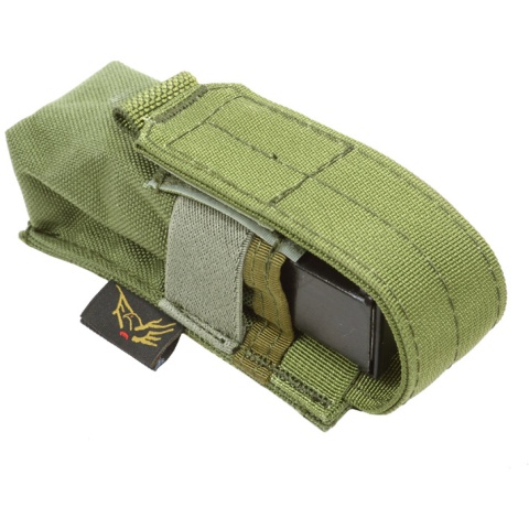 Flyye Industries MOLLE Single 9mm Style Pistol Magazine Pouch - OD