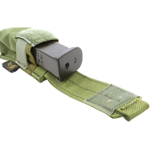 Flyye Industries MOLLE Single 9mm Style Pistol Magazine Pouch - OD
