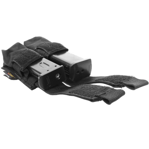 Flyye Industries MOLLE Double 9mm Style Pistol Magazine Pouch - BLACK