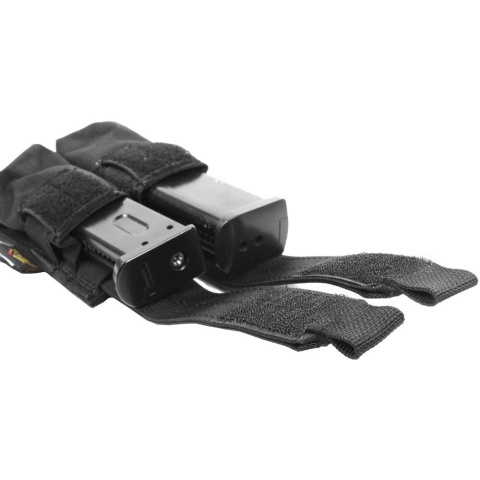 Flyye Industries MOLLE Double 9mm Style Pistol Magazine Pouch - BLACK