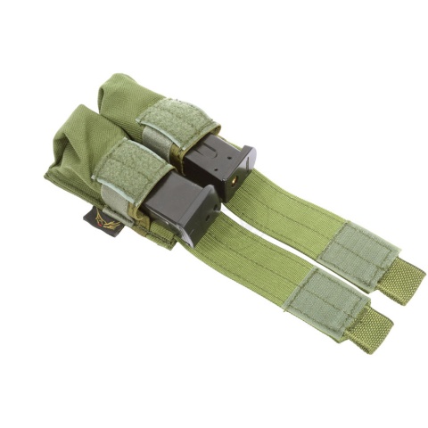 Flyye Industries MOLLE Double 9mm Style Pistol Magazine Pouch - OD