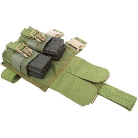 Flyye Industries MOLLE Drop Leg M4 Double Magazine Pouch - OD