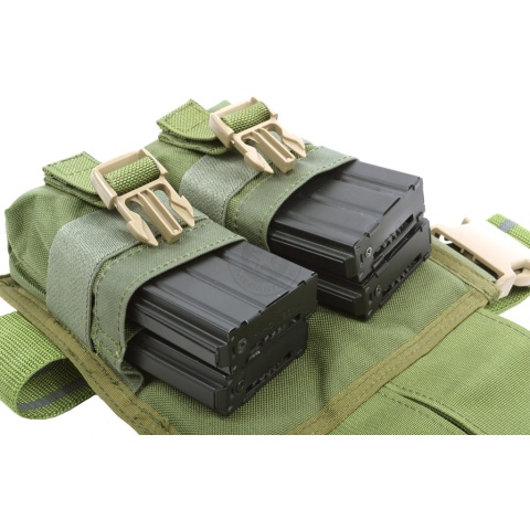 Flyye Industries MOLLE Drop Leg M4 Double Magazine Pouch - OD