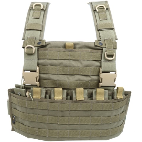 Flyye Industries 1000D Cordura WSH MOLLE Chest Rig - RANGER GREEN