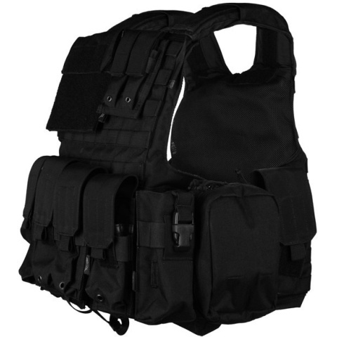 Flyye Industries 1000D Cordura Large Recon Vest w/ 9 Pouches - BLACK