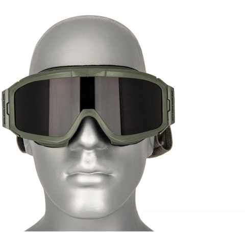 Bobster ALPHA ANSI Z87 Ballistic Rated Goggles w/ Extra Lenses - OD