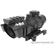 AIM Sports 4x32 Tri-Illuminated Red / Green / Blue Dot QD Rifle Scope