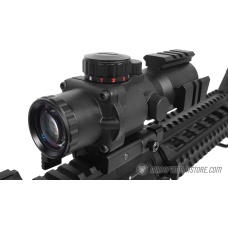 AIM Sports 4x32 Tri-Illuminated Red / Green / Blue Dot QD Rifle Scope