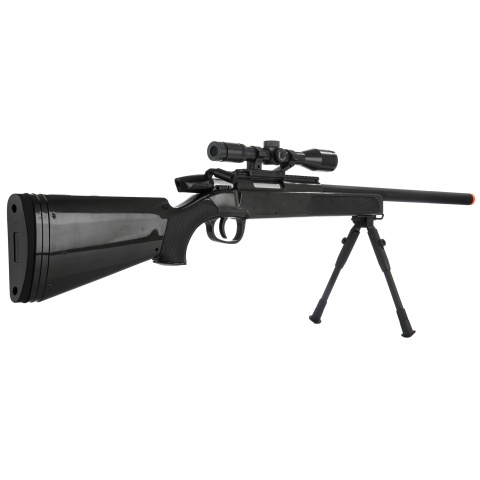 CYMA Airsoft MK51 Bolt Action Sniper Rifle w/ Scope - BLACK