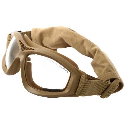 Revision Bullet Ant Ballistic Goggles w/ Clear Lenses - TAN