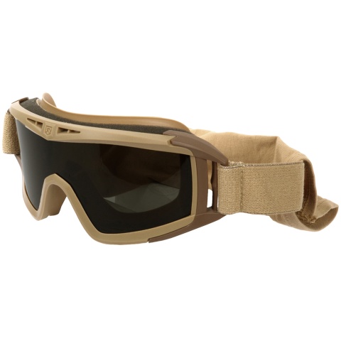 Revision Locust Ballistic Airsoft Goggle - Clear & Solar Lens - TAN