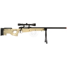 WellFire MK96 Bolt Action AWP Sniper Rifle w/ Scope and Bipod - TAN