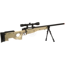 WellFire MK96 Bolt Action AWP Sniper Rifle w/ Scope and Bipod - TAN