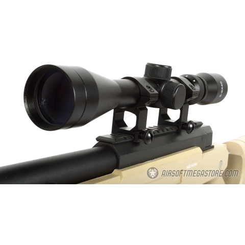WellFire SR22 Bolt Action Type 22 Sniper Rifle w/ Scope + Bipod - TAN