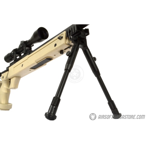 WellFire SR22 Bolt Action Type 22 Sniper Rifle w/ Scope + Bipod - TAN