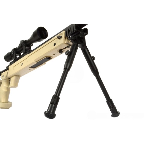 WellFire SR22 Bolt Action Type 22 Sniper Rifle w/ Scope + Bipod - TAN