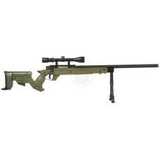 425 FPS WellFire SR22 Airsoft Sniper Rifle w/ Scope and Bipod - OD