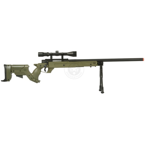 425 FPS WellFire SR22 Airsoft Sniper Rifle w/ Scope and Bipod - OD