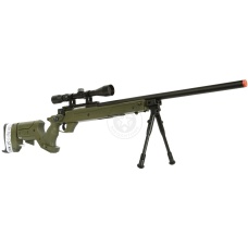 WellFire SR22 Bolt Action Type 22 Sniper Rifle w/ Scope & Bipod - OD