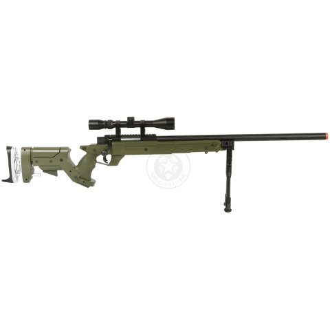 WellFire SR22 Bolt Action Type 22 Sniper Rifle w/ Scope & Bipod - OD
