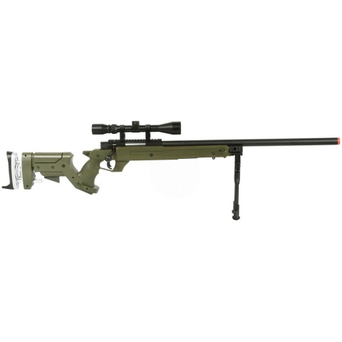 WellFire SR22 Bolt Action Type 22 Sniper Rifle w/ Scope & Bipod - OD