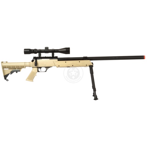 WellFire APS SR-2 Bolt Action Airsoft Sniper Rifle - TAN