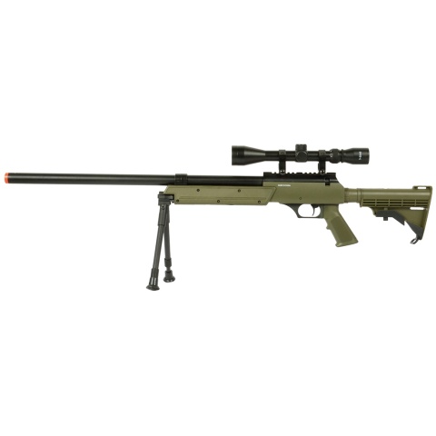WellFire APS SR-2 Modular Bolt Action Sniper Rifle w/ Scope - OD GREEN