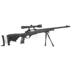 WellFire MB12D Full Metal Bolt Action Sniper Rifle w/  Scope and Bipod