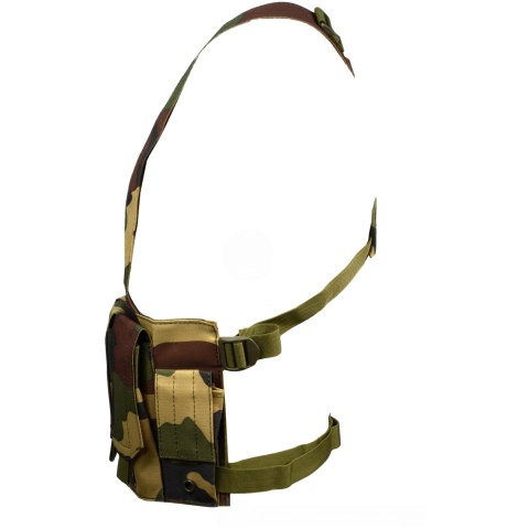 AMA 600D Rugged 6x Magazine Pouch Tactical Chest Rig - WOODLAND CAMO