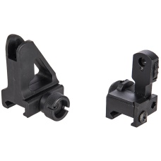 DE M4 CQB RIS Airsoft AEG Rifle w/ Flashlight + Red Dot Scope - (Black)