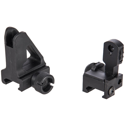 DE M4 CQB RIS Airsoft AEG Rifle w/ Flashlight + Red Dot Scope - (Black)