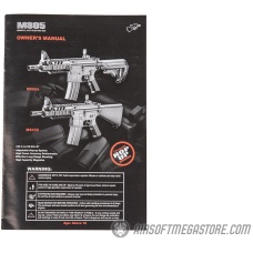 DE M4 CQB RIS Airsoft AEG Rifle w/ Flashlight + Red Dot Scope - (Black)