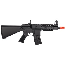 DE M4 CQB RIS Airsoft AEG Rifle w/ Flashlight + Red Dot Scope - (Black)