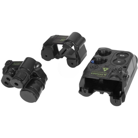 Lancer Tactical 5KU AN/PEQ-16 Battery Box Case RIS Mount w/ Spacer - BLACK
