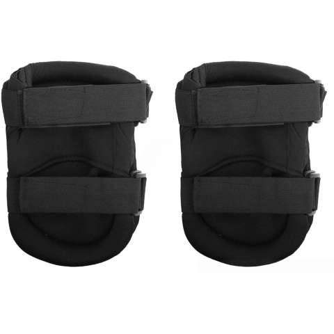 G-Force Outdoor Tactical Knee Pads w/ Nonslip Rubber Cap - BLACK