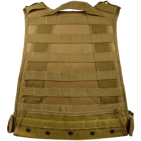 G-Force Tactical Compact Plate Carrier w/ MOLLE Webbing - COYOTE BROWN