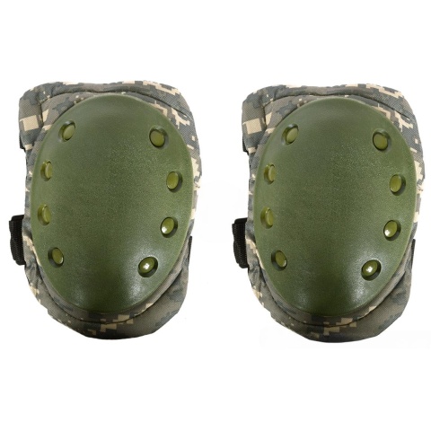 G-Force Outdoor Tactical Knee Pads w/ Nonslip Rubber Cap - ACU