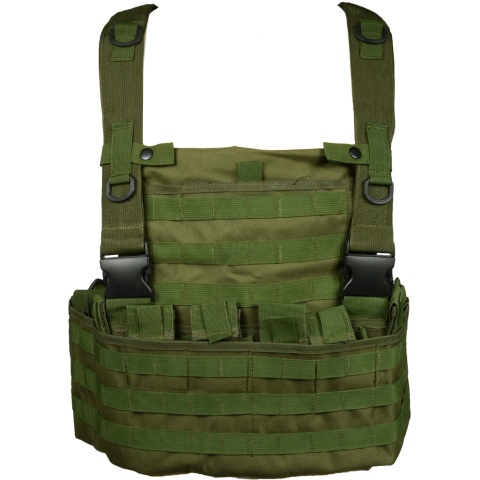 G-Force Warrior MOLLE Chest Rig - w/ 6 Mag Pouches - OD GREEN