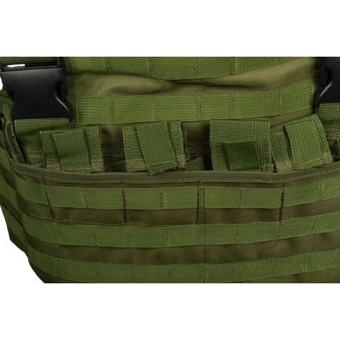 G-Force Warrior MOLLE Chest Rig - w/ 6 Mag Pouches - OD GREEN