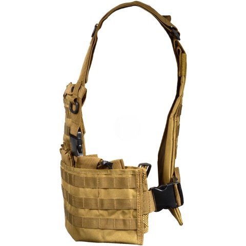 G-Force Warrior MOLLE Chest Rig w/ 6 Mag Pouches - COYOTE BROWN