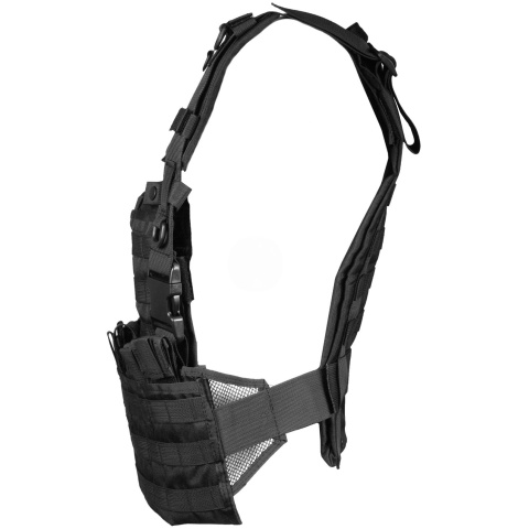 G-Force Warrior MOLLE 1000D Chest Rig - w/ 6 Magazine Pouches - BLACK