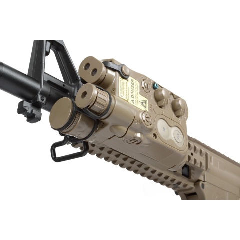 Lancer Tactical 5KU AN/PEQ-16 Battery Box Case RIS Mount - FLAT DARK EARTH