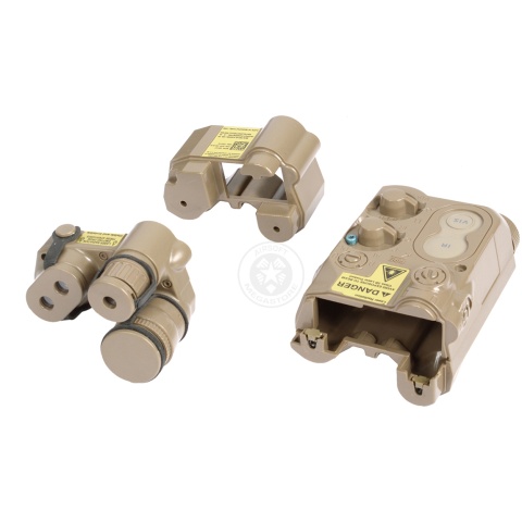 Lancer Tactical 5KU AN/PEQ-16 Battery Box Case RIS Mount - FLAT DARK EARTH